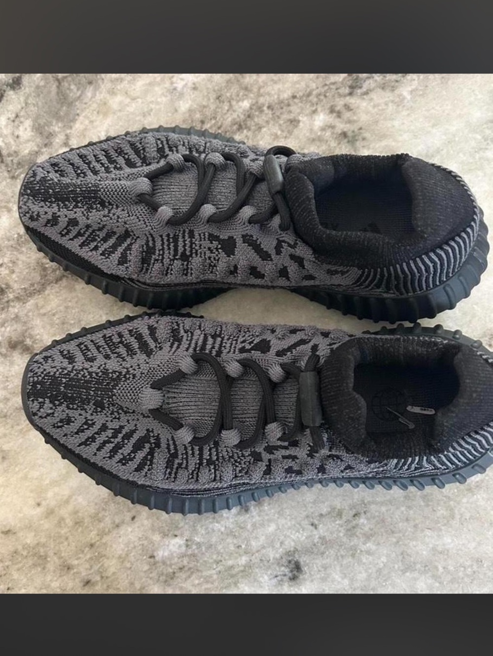 adidas Big Kids Black and Gray Knit Sneakers
